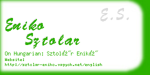 eniko sztolar business card